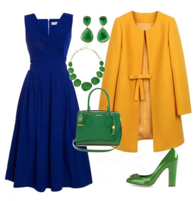 Зеленые и синие платья